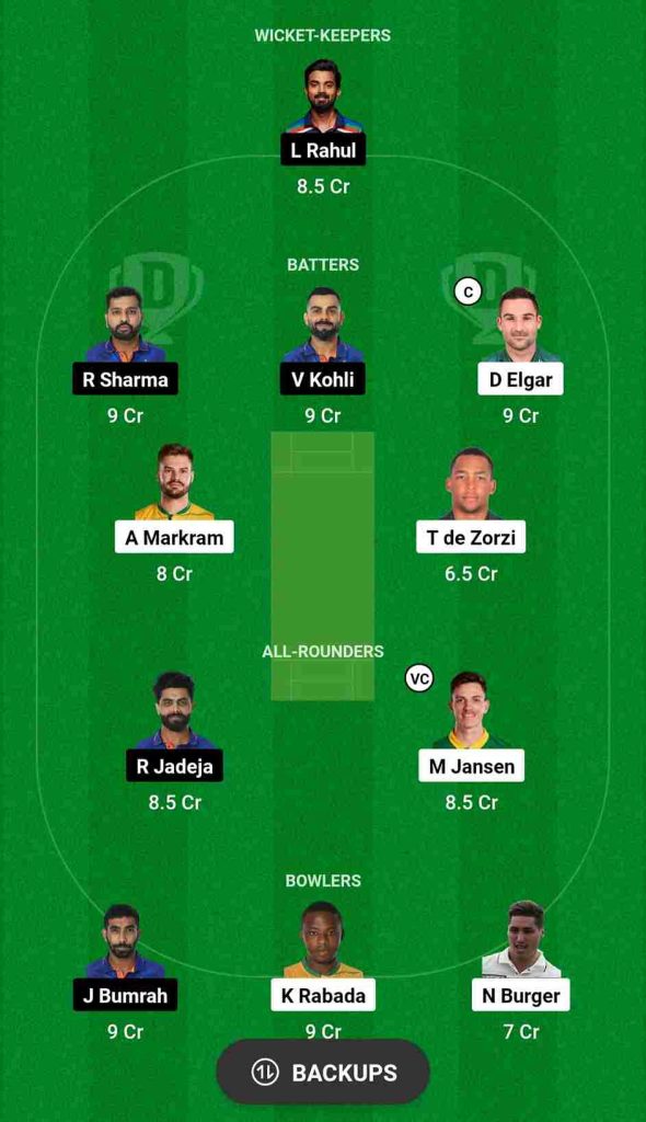 SA vs IND Dream11 Prediction 2nd Test [C & VC], Newlands Cricket Ground Cape Town Pitch Report | South Africa vs India Test Series 2024