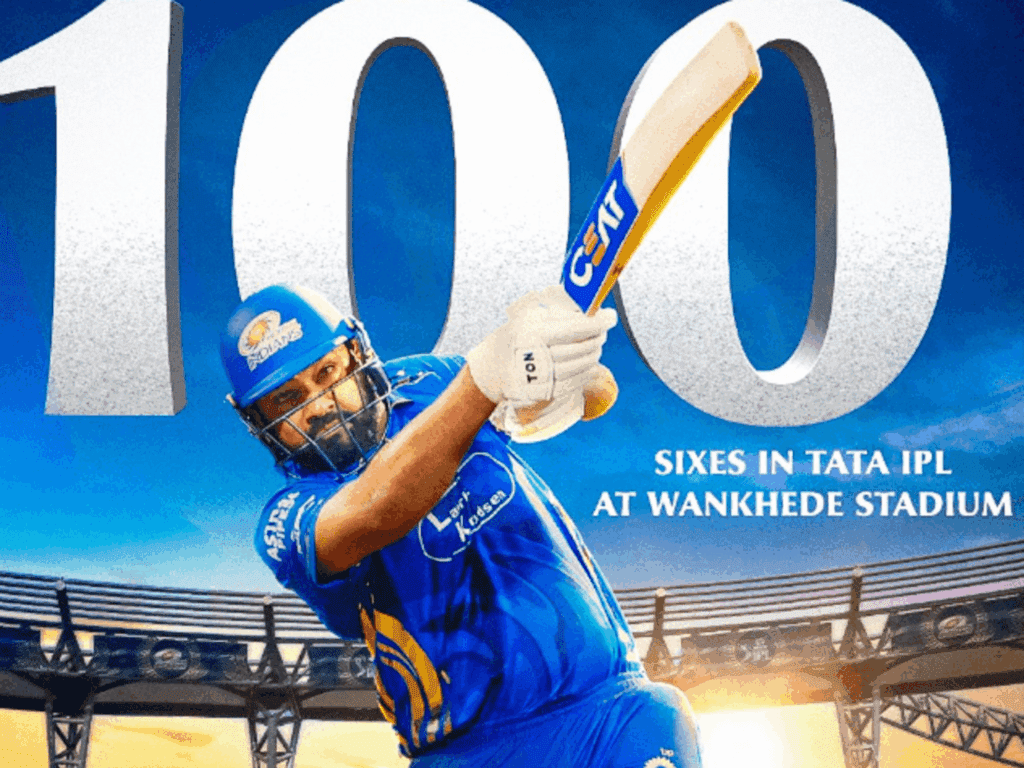 Rohit enters the list of Batters with top 5 most sixes at a single venue