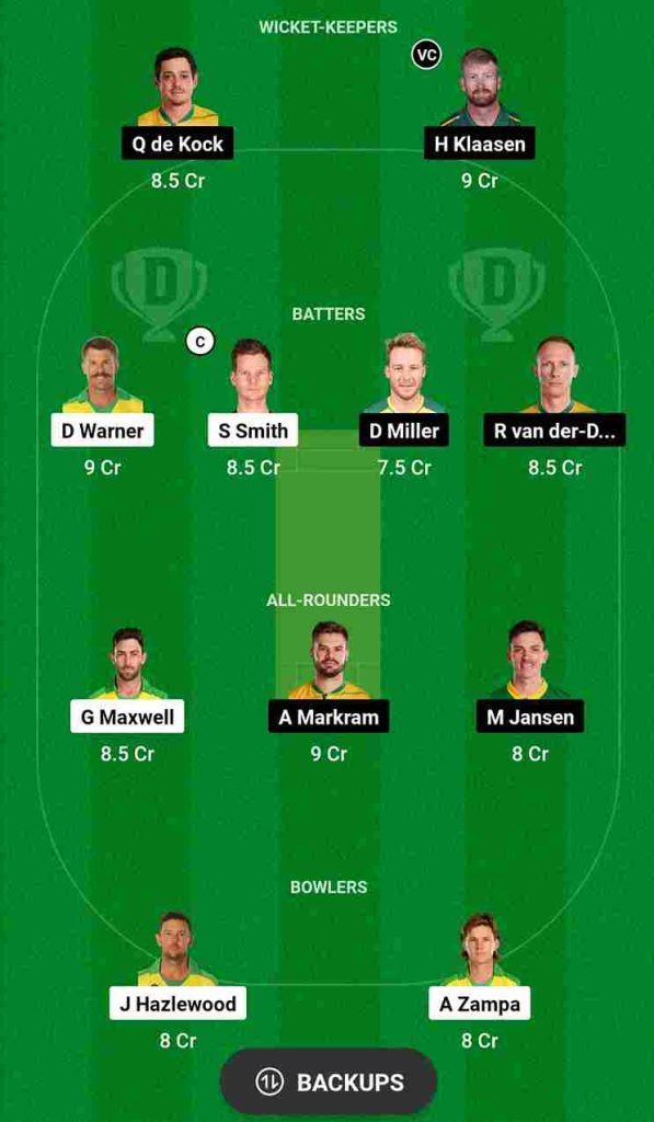 AUS vs SA Dream11 Prediction World Cup 2023 | Australia vs South Africa Dream11 Team, Ekana Cricket Stadium Lucknow Pitch Report