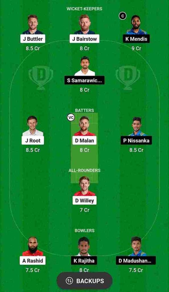 ENG vs SL Dream11 Prediction World Cup 2023 | England vs Sri Lanka Dream11 Team, M Chinnaswamy Stadium Bengaluru Pitch Report