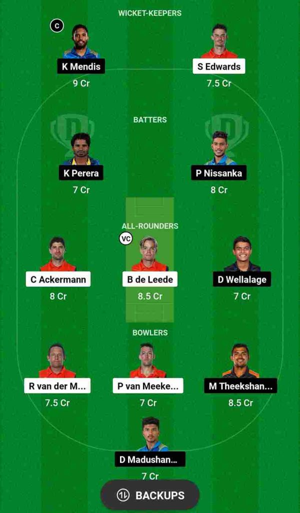 NED vs SL Dream11 Prediction World Cup 2023 | Netherlands vs Sri Lanka Dream11 Team, Ekana Cricket Stadium Lucknow Pitch Report