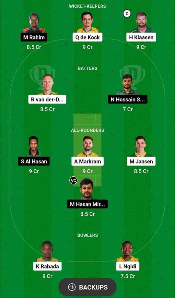 SA vs BAN Dream11 Prediction World Cup 2023 | South Africa  vs Bangladesh Dream11 Team, Wankhede Stadium Mumbai Pitch Report