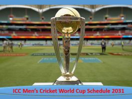 ICC Men's Cricket World Cup Schedule 2031