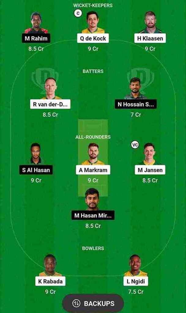 SA vs BAN Dream11 Prediction World Cup 2023 | South Africa  vs Bangladesh Dream11 Team, Wankhede Stadium Mumbai Pitch Report