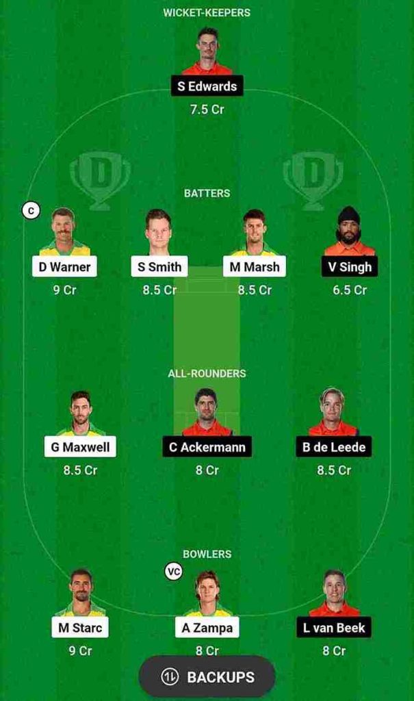 AUS vs NED Dream11 Prediction World Cup 2023 | Australia vs Netherlands Dream11 Team, Arun Jaitley Stadium Delhi Pitch Report