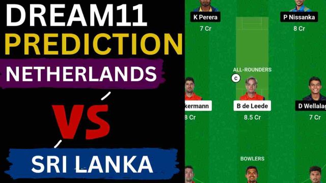 NED vs SL Dream11 Prediction World Cup 2023 | Netherlands vs Sri Lanka Dream11 Team, Ekana Cricket Stadium Lucknow Pitch Report