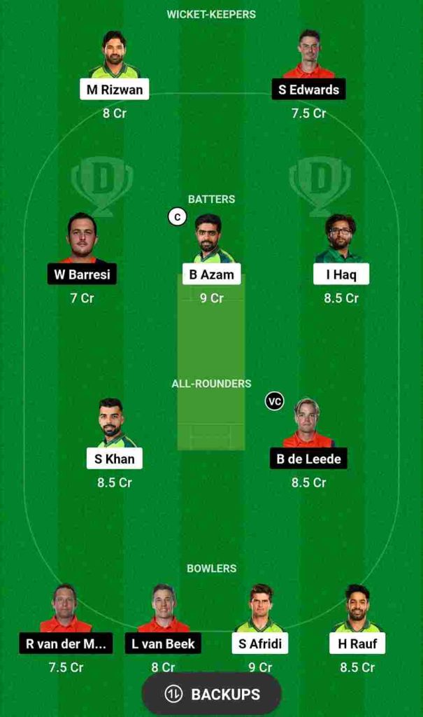 PAK vs NED Dream11 Prediction ODI World Cup 2023 | Pakistan vs Netherlands Dream11 Team, Rajiv Gandhi International Cricket Stadium Pitch Report