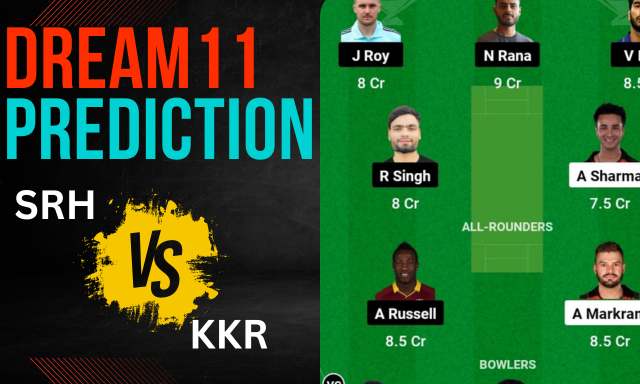 SRH vs KKR Dream11 Prediction