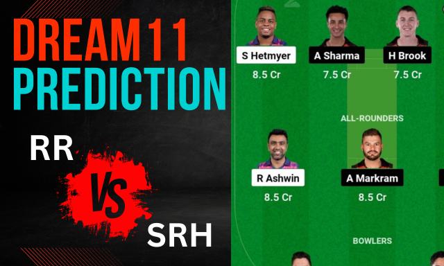 RR vs SRH Dream11 Prediction