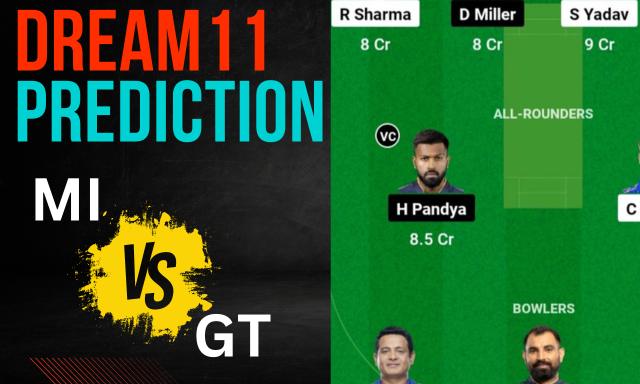 MI vs GT Dream11 Prediction, Pitch Report