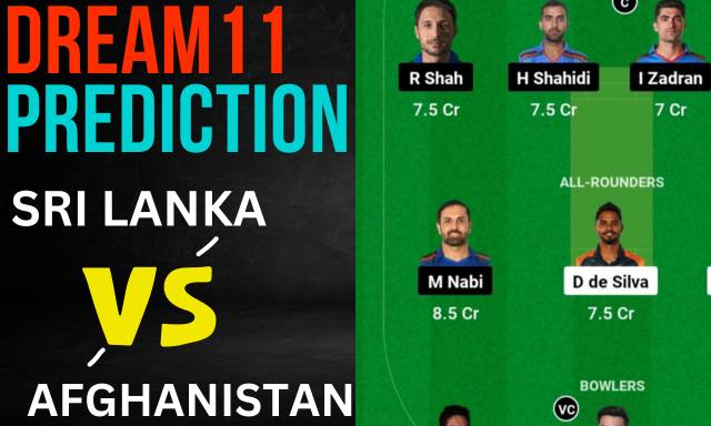 SL vs AFG Dream11 Prediction Today Match