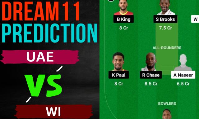 UAE vs WI Dream11 Prediction Today Match