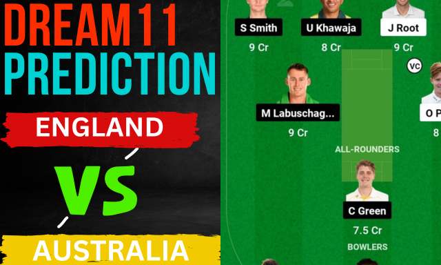 ENG vs AUS Dream11 Prediction Today Match 2023 | England vs Australia Dream11 Team Grand League, Pitch Report