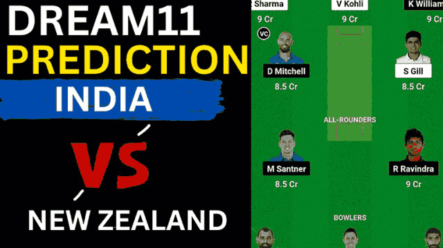 IND vs NZ Dream11 Prediction World Cup 2023 | India vs New Zealand Dream11 Team, Wankhede Cricket Stadium Mumbai Pitch Report