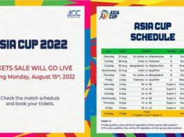 Asia cup 2022 tickets on sales from 15 august