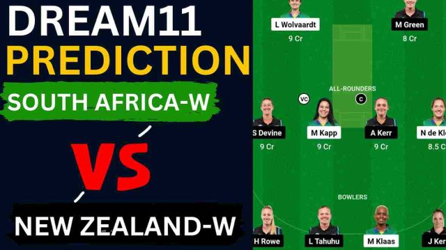 SA-W vs NZ-W Dream11 Prediction 3rd ODI Match | South Africa Women vs New Zealand Women Dream11 Team, Kingsmead Cricket Ground Durban Pitch Report