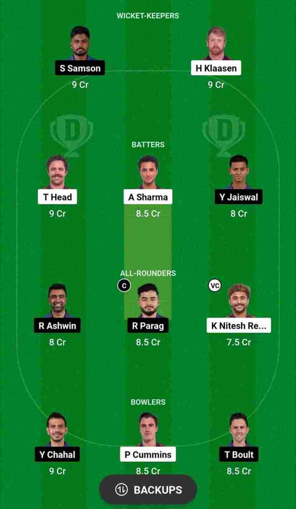 IPL 2024 Qualifier 2, SRH vs RR Dream11 Prediction, Head To Head | Sunrisers Hyderabad vs Rajasthan Royals Dream11 Team | MA Chidambaram Stadium Pitch Report