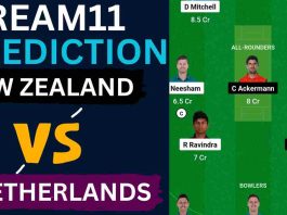 NZ vs NED Dream11 Prediction ODI World Cup 2023 | New Zealand vs Netherlands Dream11 Team, Rajiv Gandhi International Cricket Stadium Pitch Report