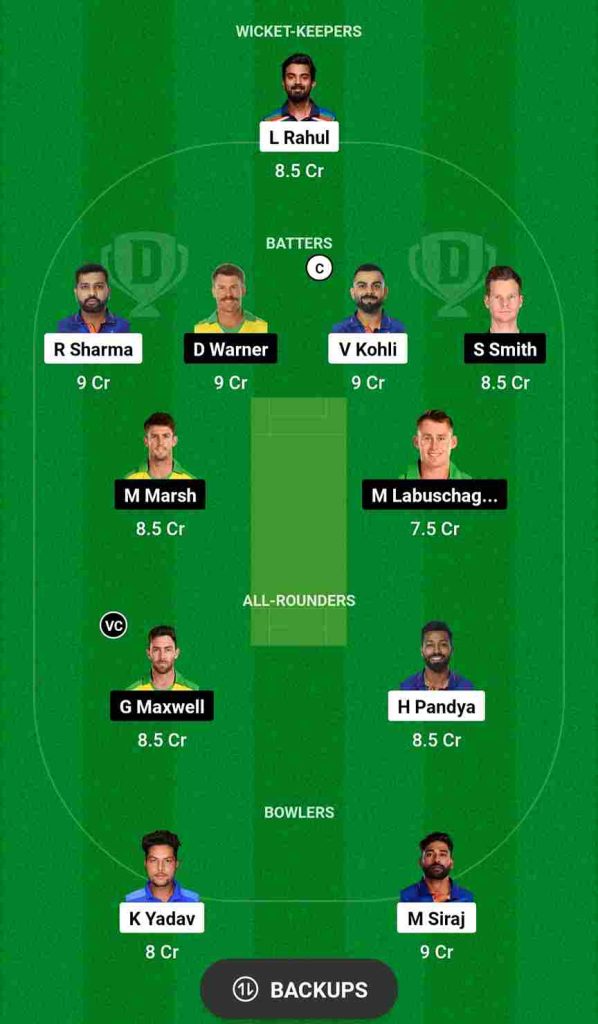 India vs Australia Dream11 Prediction ODI World Cup 2023 | IND vs AUS 2023 Dream11 Team, M.A. Chidambaram Stadium Chepauk Pitch Report