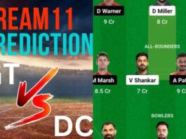 GT vs DC Dream11 Prediction