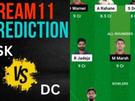 CSK vs DC Dream11 Prediction