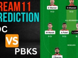 DC vs PBKS Dream11 Prediction, Pitch Report