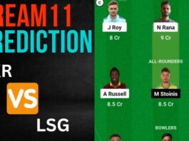 KKR vs LSG Dream11 Prediction, Best Team