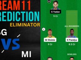 LSG vs MI Dream11 Prediction | IPL 2023 Eliminator Prediction