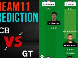 RCB vs GT Dream11 Prediction, Best Team, Dream11 Important Tips, Pitch Report for IPL 2023