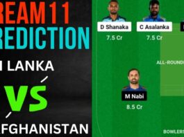 SL vs AFG Dream11 Prediction Today Match