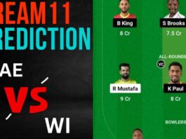 UAE vs WI Dream11 Prediction 2nd ODI, Best Picks