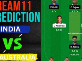 IND vs AUS Dream11 Prediction Today Match