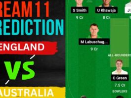 ENG vs AUS Dream11 Prediction Today Match 2023 | England vs Australia Dream11 Team Grand League, Pitch Report