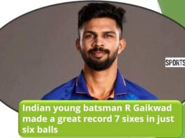 R Gaikwad made a great record 7 sixes in just six balls