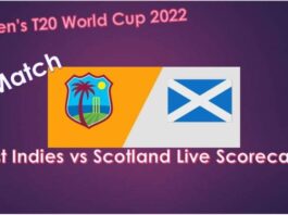 ICC Men's T20 World Cup 2022 West Indies vs Scotland Live Scorecard, Live Updates