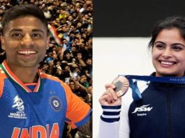 Suryakumar Yadav congratulated Manu Bhaker for winning Bronze medal at Paris Olympic 2024