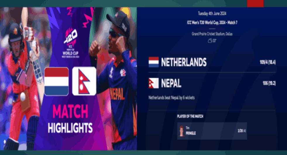 Netherlands vs Nepal