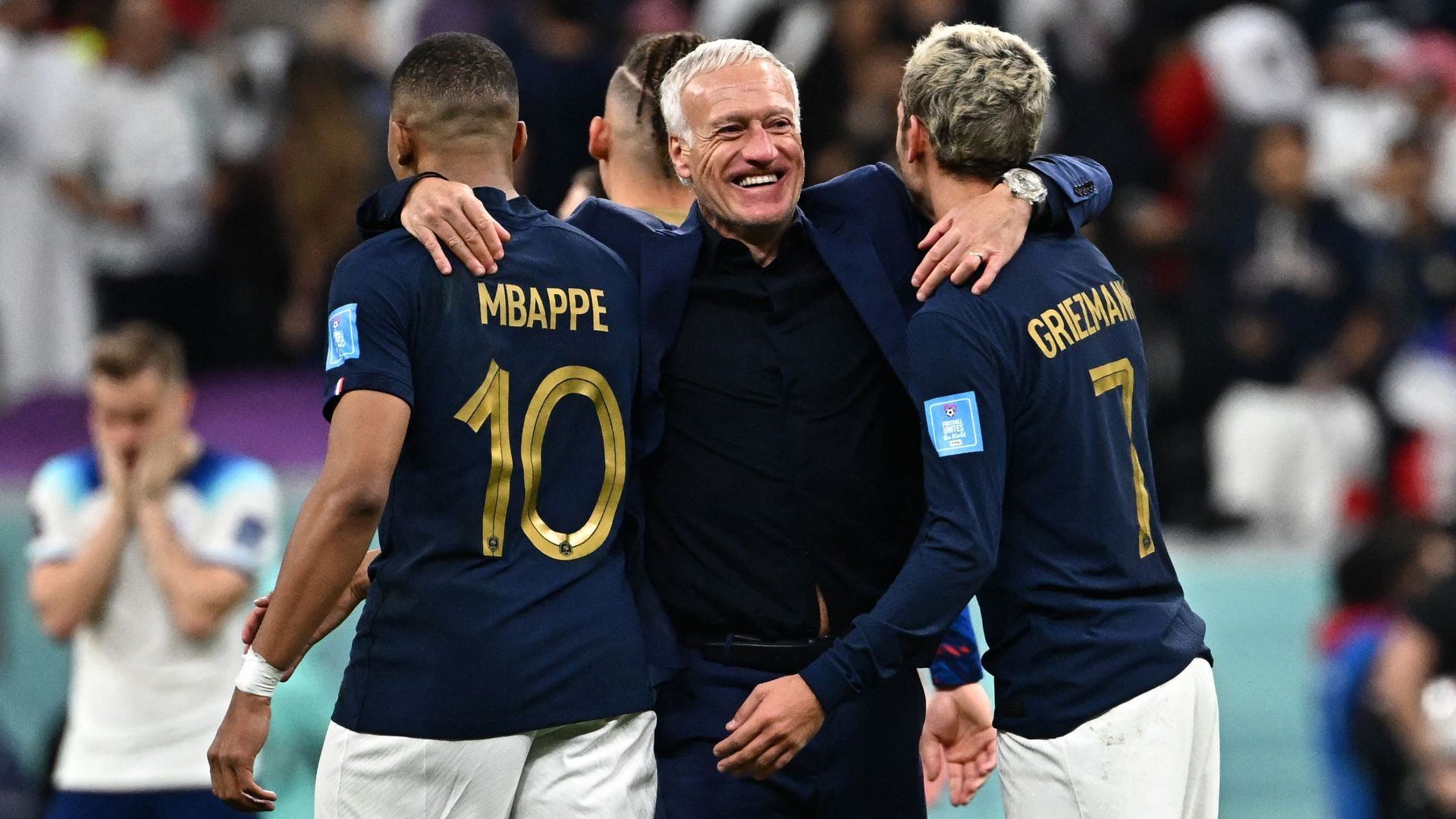 Deschamps with the two French greats Deschamps and France's struggle seems inevitable ahead of their quarterfinal clash