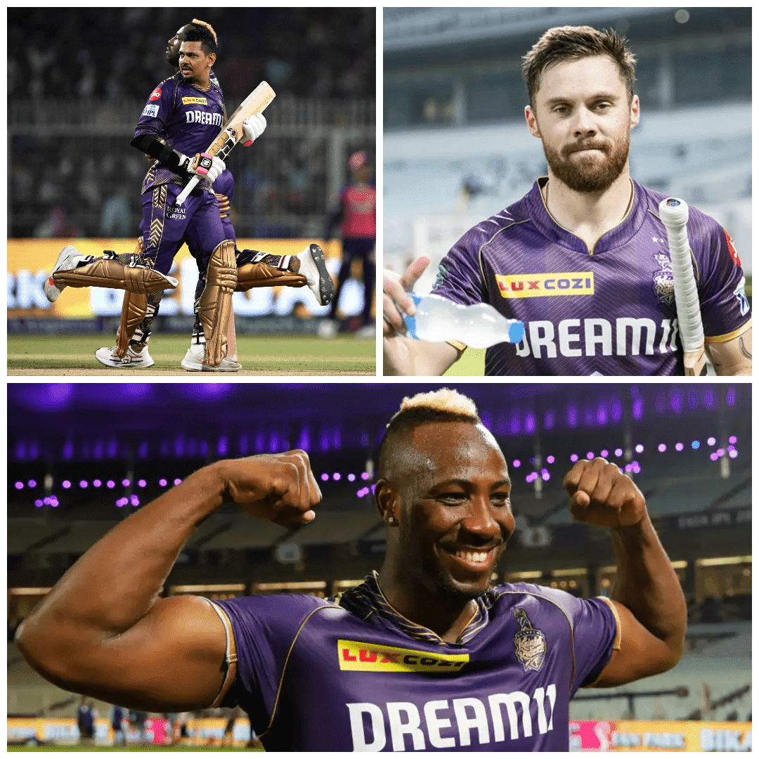 Russell - Salt - Narine-min IPL 2025: Top 3 Players Who Might Be Retained by KKR Ahead of the IPL 2025 Mega-Auction