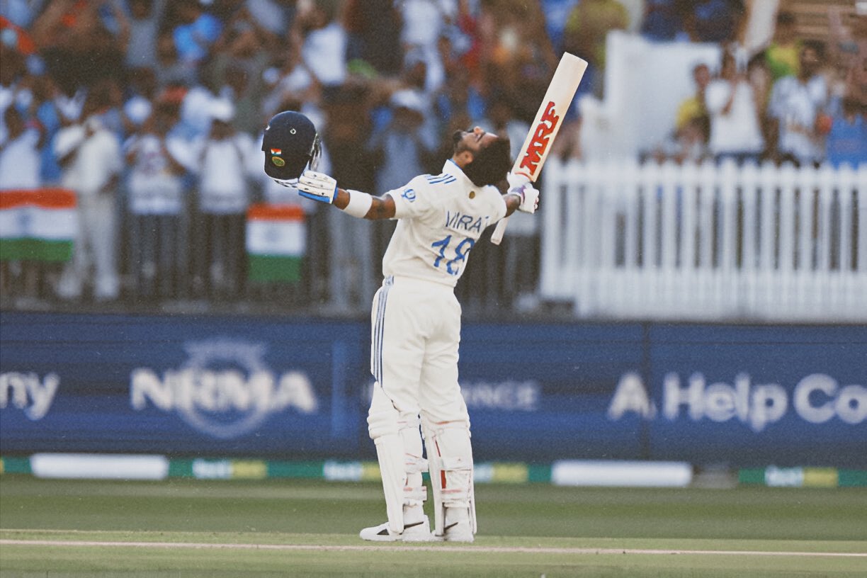 [Video] Virat Kohli blew a kiss to his wife in the stands after hitting his long-awaited century