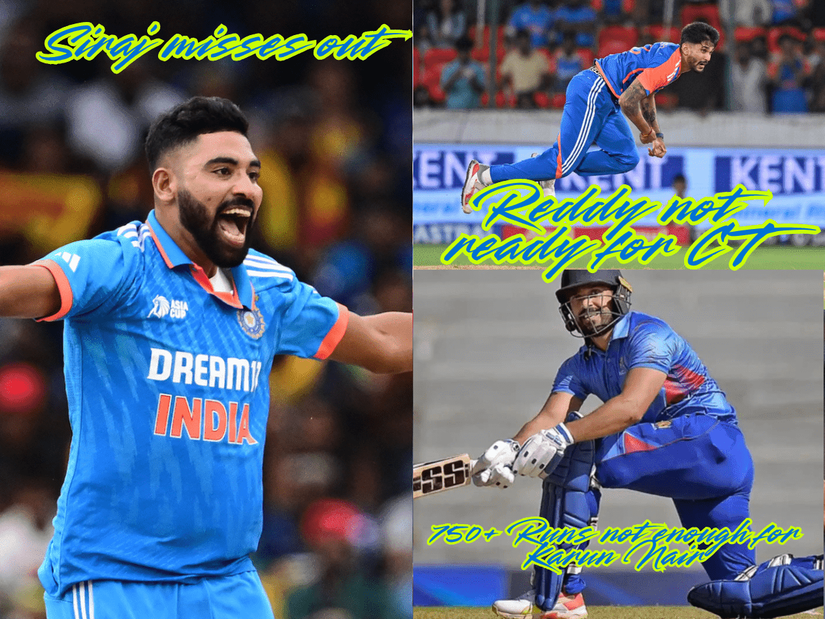 Three players unlucky to miss out on India’s 2025 ICC Champions Trophy squad ft. Nitish Kumar Reddy