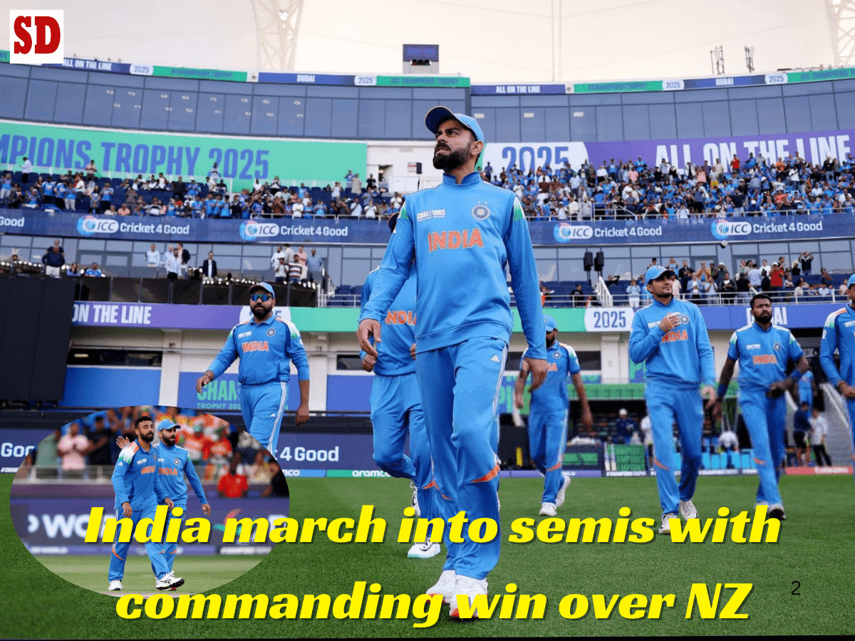India march to semis-min India vs New Zealand Highlights: India advances into the semis with 3 wins in group-stage games, all set to face Australia in the semis