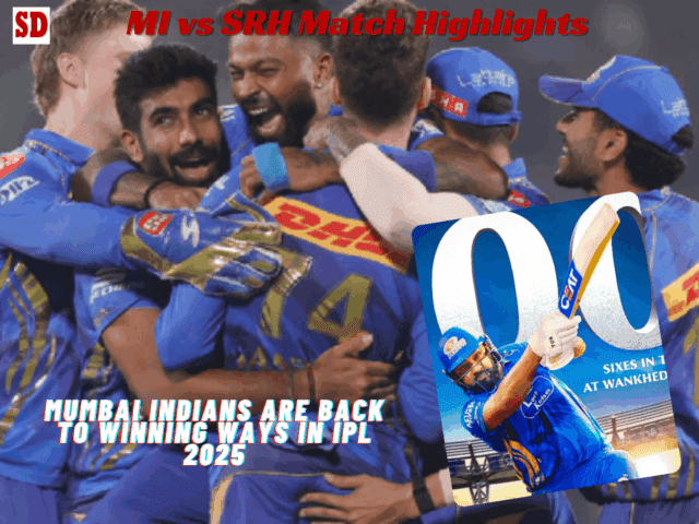 MI vs SRH Match Highlights: Back-to-Back Wins for Mumbai Indians; Is the home ground factor turning ideal for Mumbai to back winning ways?