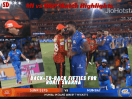 MI vs SRH Match Highlights: Back-to-Back wins for Mumbai Indians at the back of Rohit Sharma's back-to-back half centuries