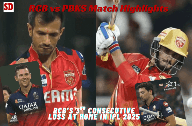 RCB vs PBKS Match Highlights: Rain affected Chinnaswamy hand RCB their 3rd home ground loss in IPL 2025; PBKS advance to no.2 on Points Table