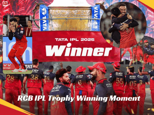 RCB IPL Trophy Winning Moment-min IPL 2025 Final Highlights: RCB win maiden title; End of 18-year long wait for King Kohli and RCB