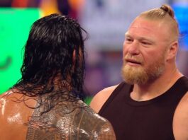 Lesnar confronts Reigns