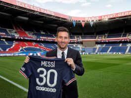 Messi with PSG Jersey