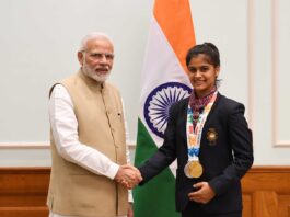 Manu Bhaker with PM