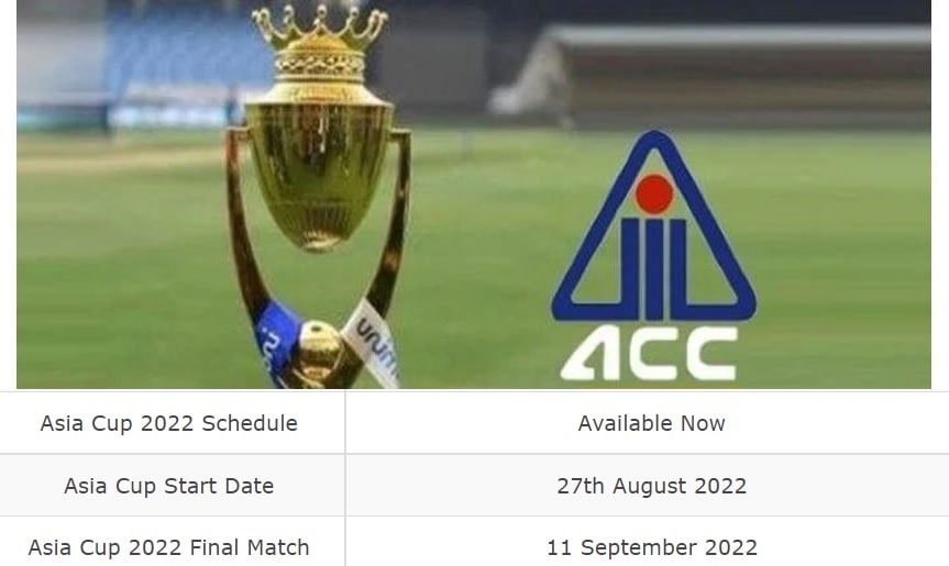 ASIA Cup 2022 Schedule